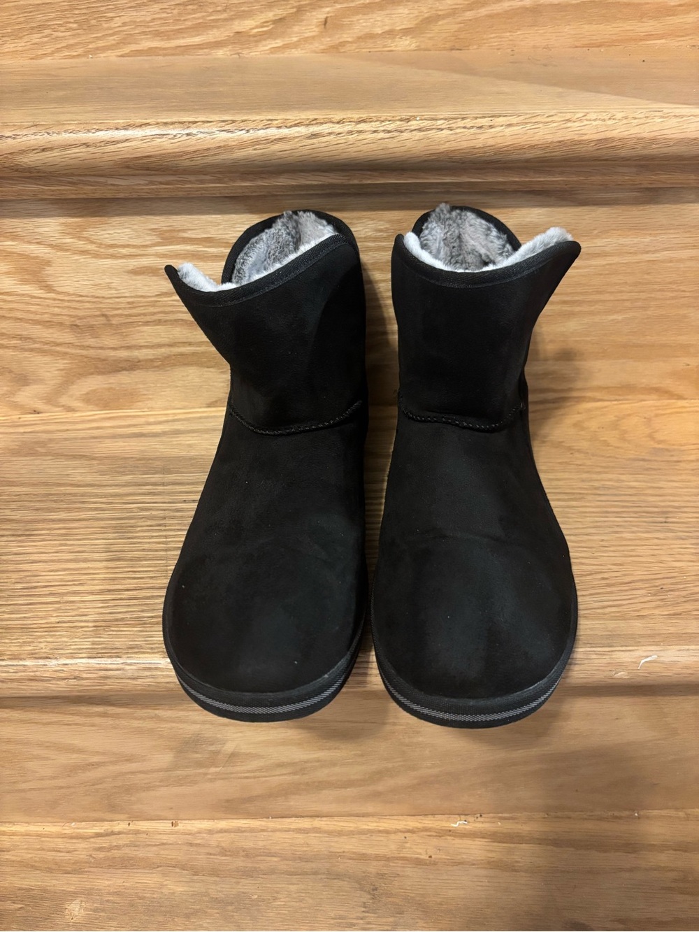 Skechers Black Plush-Lined Ankle Booties